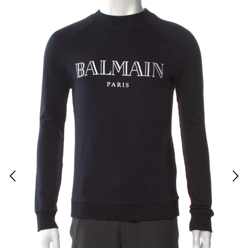 Balmain Crewneck Sweater in Black